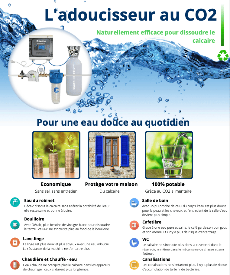 Différents appareils de traitement de l'eau